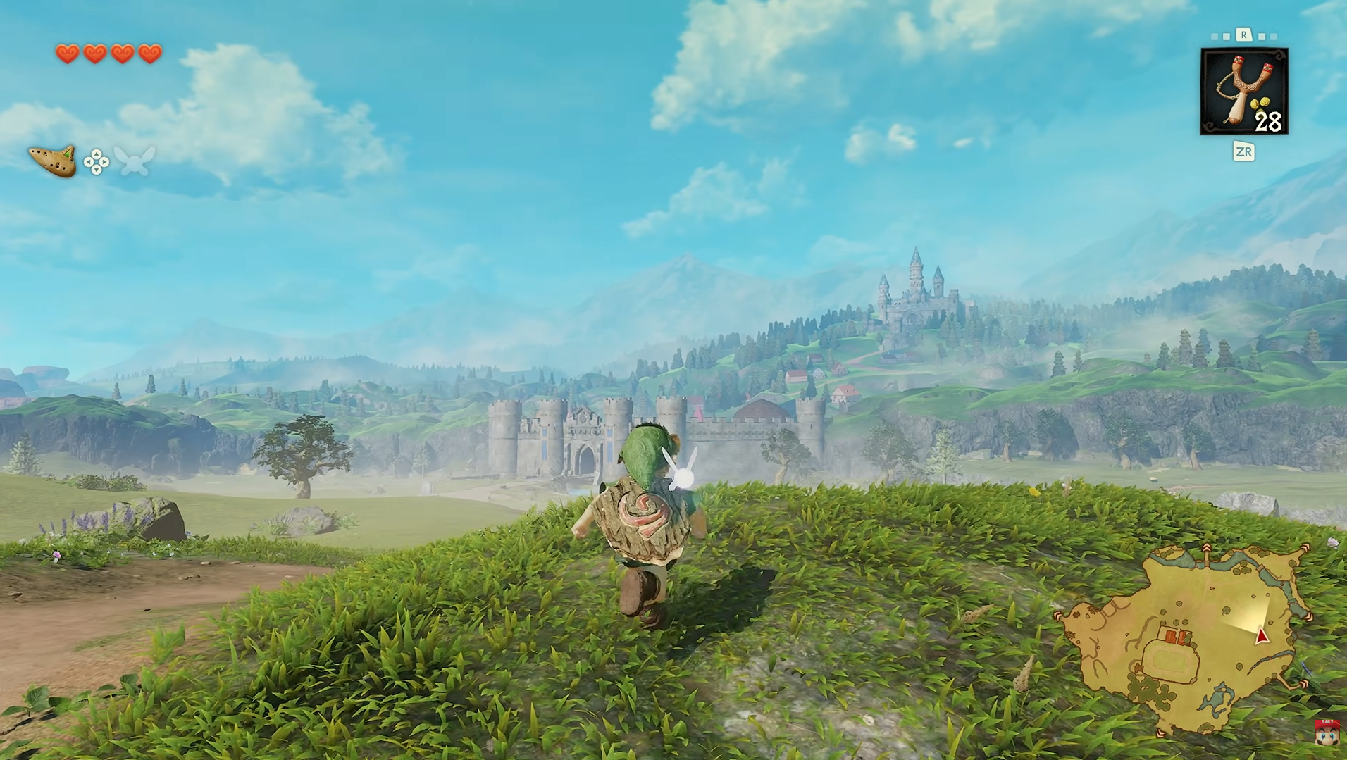 A nova HUD traz minimapa, atalhos para itens e uma interface adaptada aos controles modernos do Switch 2.