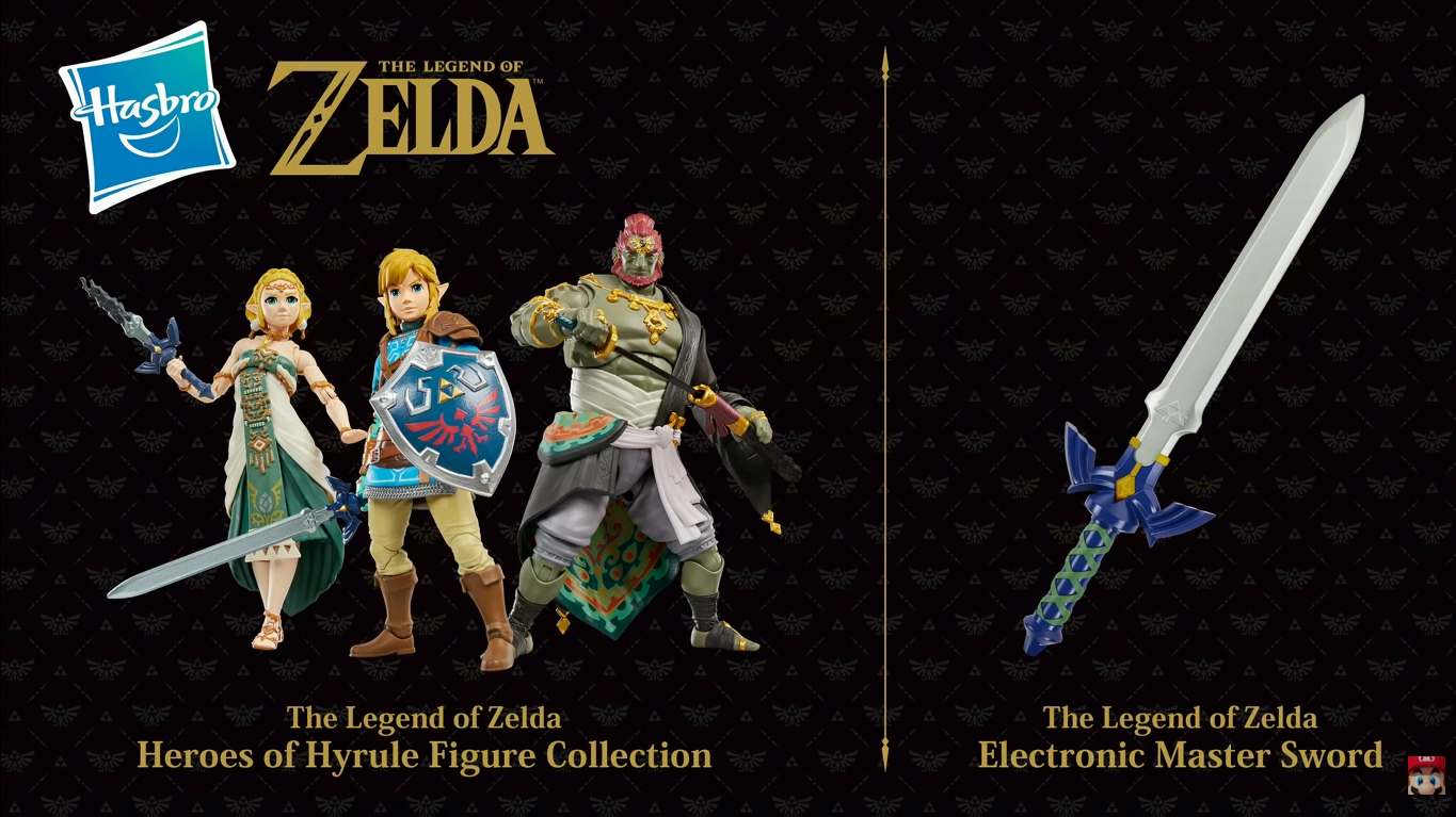 Brinquedos oficiais de The Legend of Zelda produzidos em colaboração com a Hasbro.